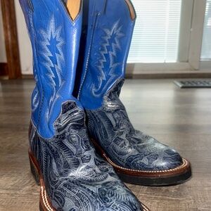 Justin Blue Cowboy Boots